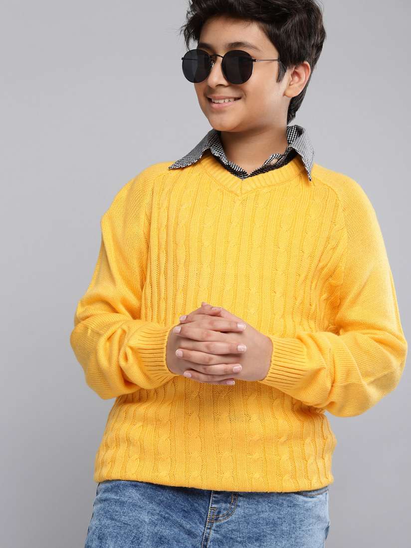 Boys mustard sweater shop