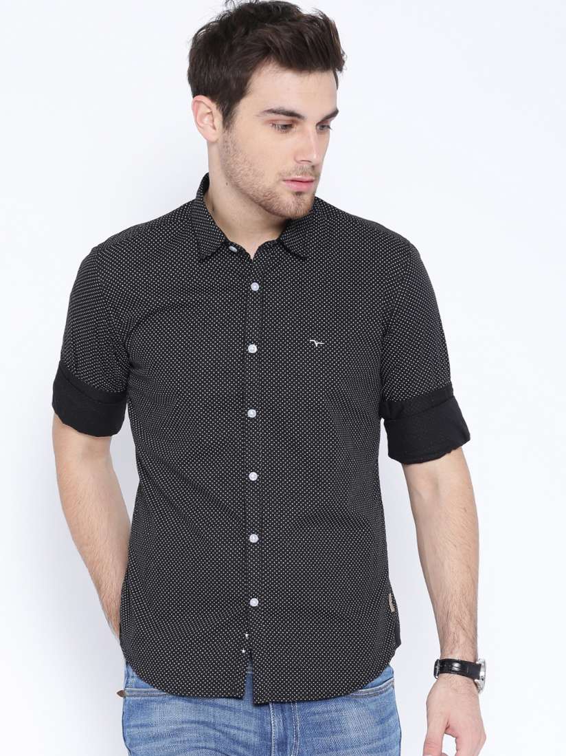 Buy Flying Machine Black Printed Casual Shirt Shirts for Men 1198501 Myntra