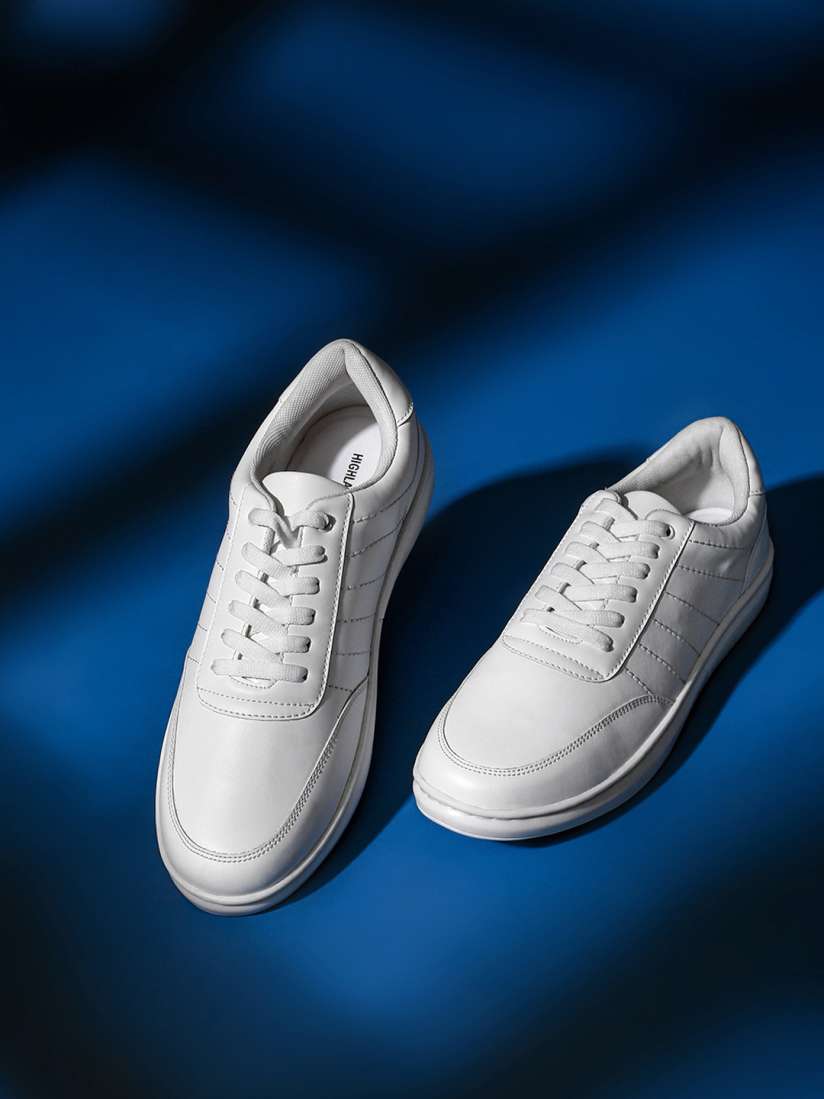 Buy HIGHLANDER Men White Solid Sneakers Casual Shoes for Men 11986142 Myntra