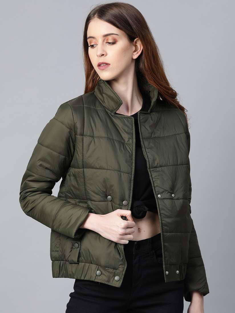 Roadster Jacket Soft Padded Jacket Roadster Women Olive Green