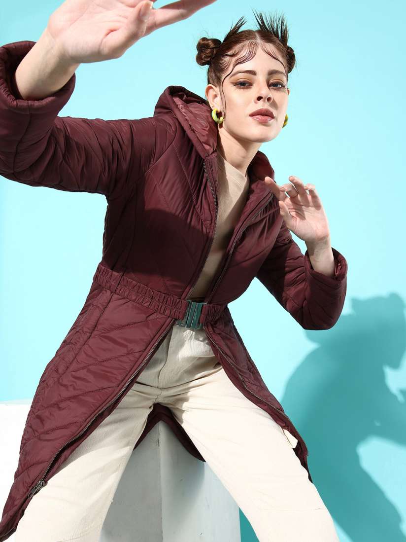 Burgundy utility jacket sale