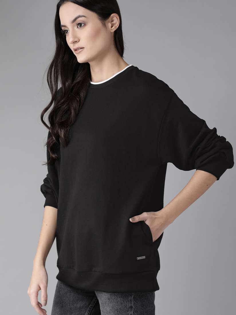 Sweatshirt for womens online myntra hotsell
