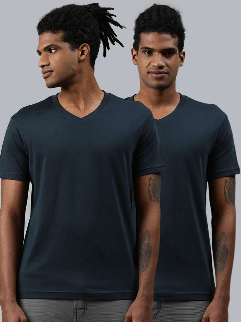 Buy Levis Men Pack of 2 Smartskin Technology Pure Cotton V Neck Lounge T shirts 026 Tshirts for Men 12027414 Myntra