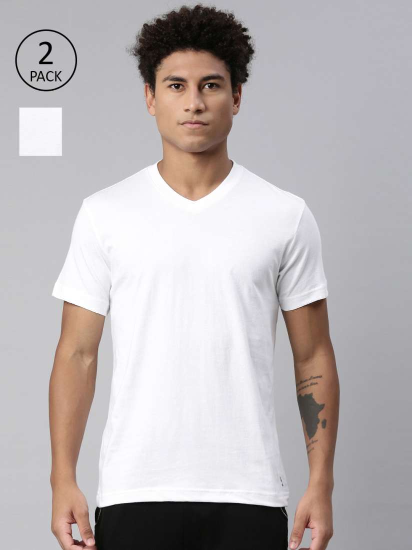 Buy Levis Men Pack Of 2 White Solid V Neck T Shirt Tshirts for Men 12027416 Myntra