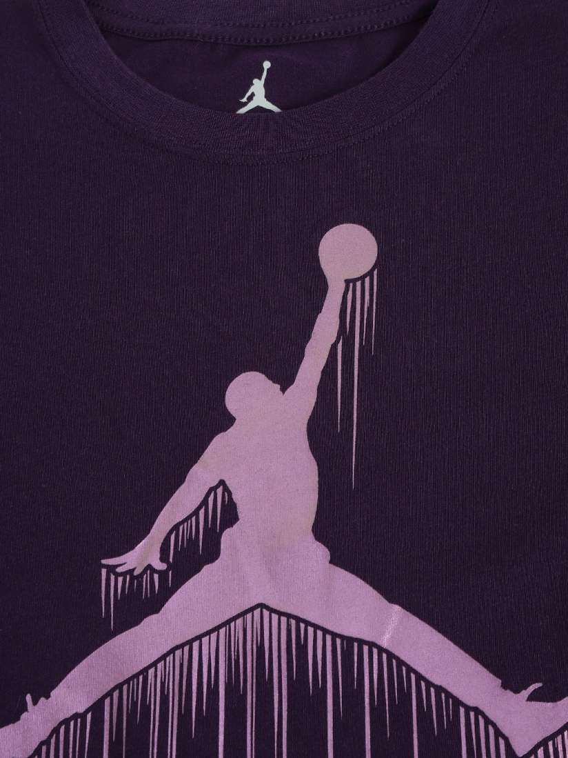 Buy Jordan Boys Purple Brand Logo Print Round Neck T shirt Tshirts for Boys 12029026 Myntra