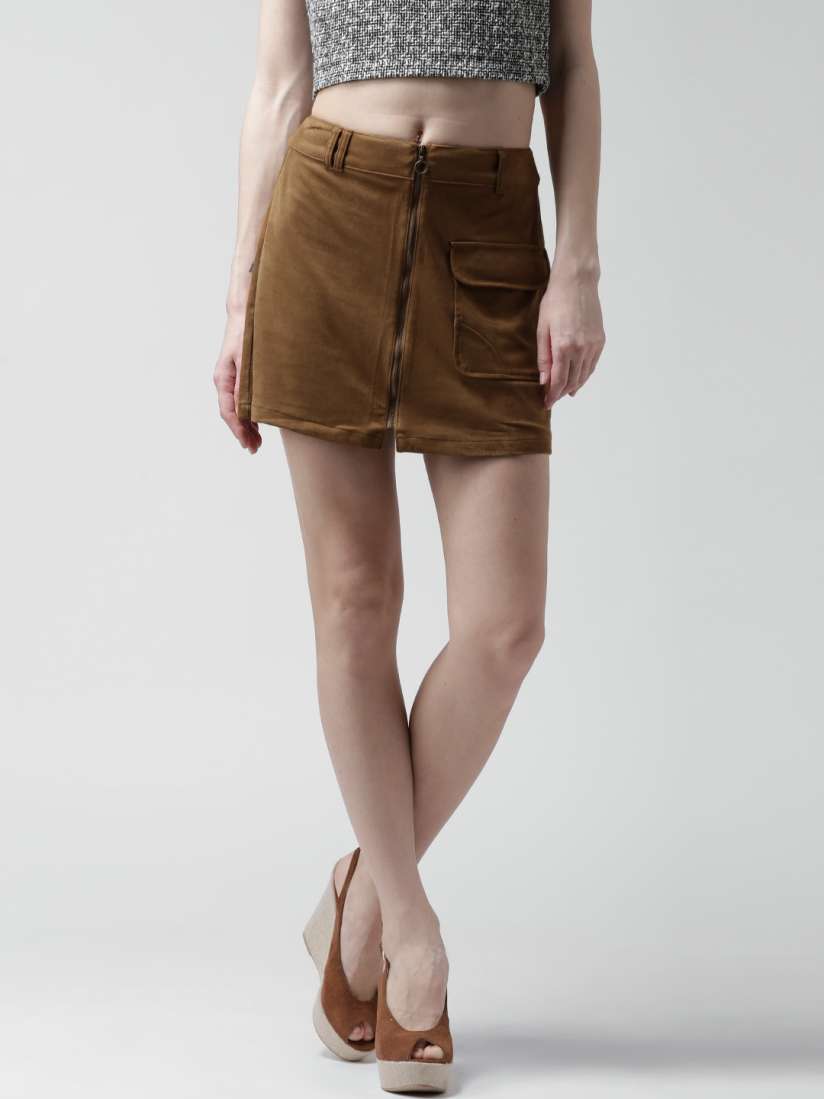 Buy FOREVER 21 Brown A Line Mini Skirt Skirts for Women 1203071 Myntra