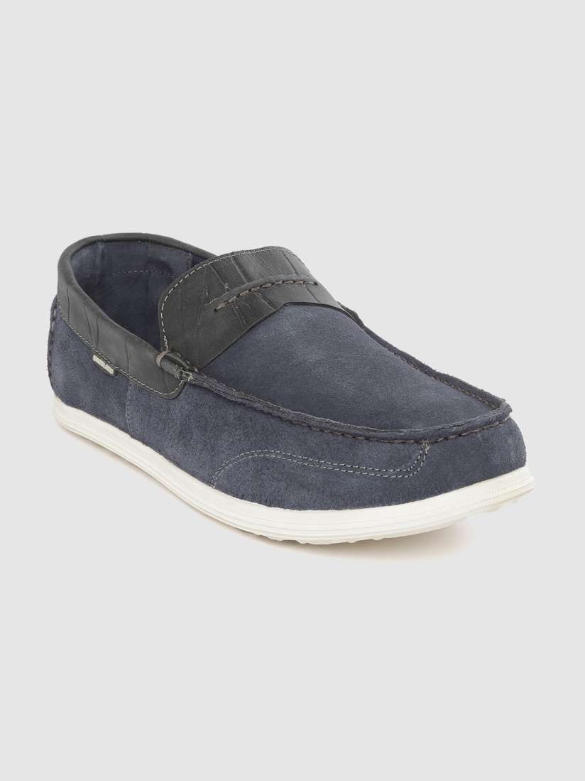 Woodland blue leather shoes outlet
