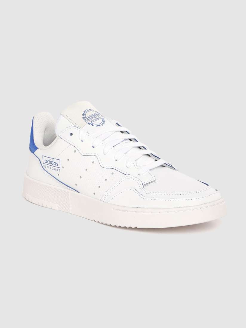 Buy ADIDAS Originals Men White Perforated Supercourt Leather Sneakers Excluding Trims Casual Shoes for Men 12031930 Myntra