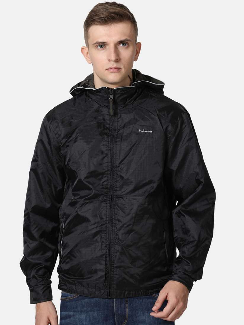 Buy t base Men Olive Green Black Solid Waterproof Reversible Rain Jacket Rain Jacket for Men 12037000 Myntra