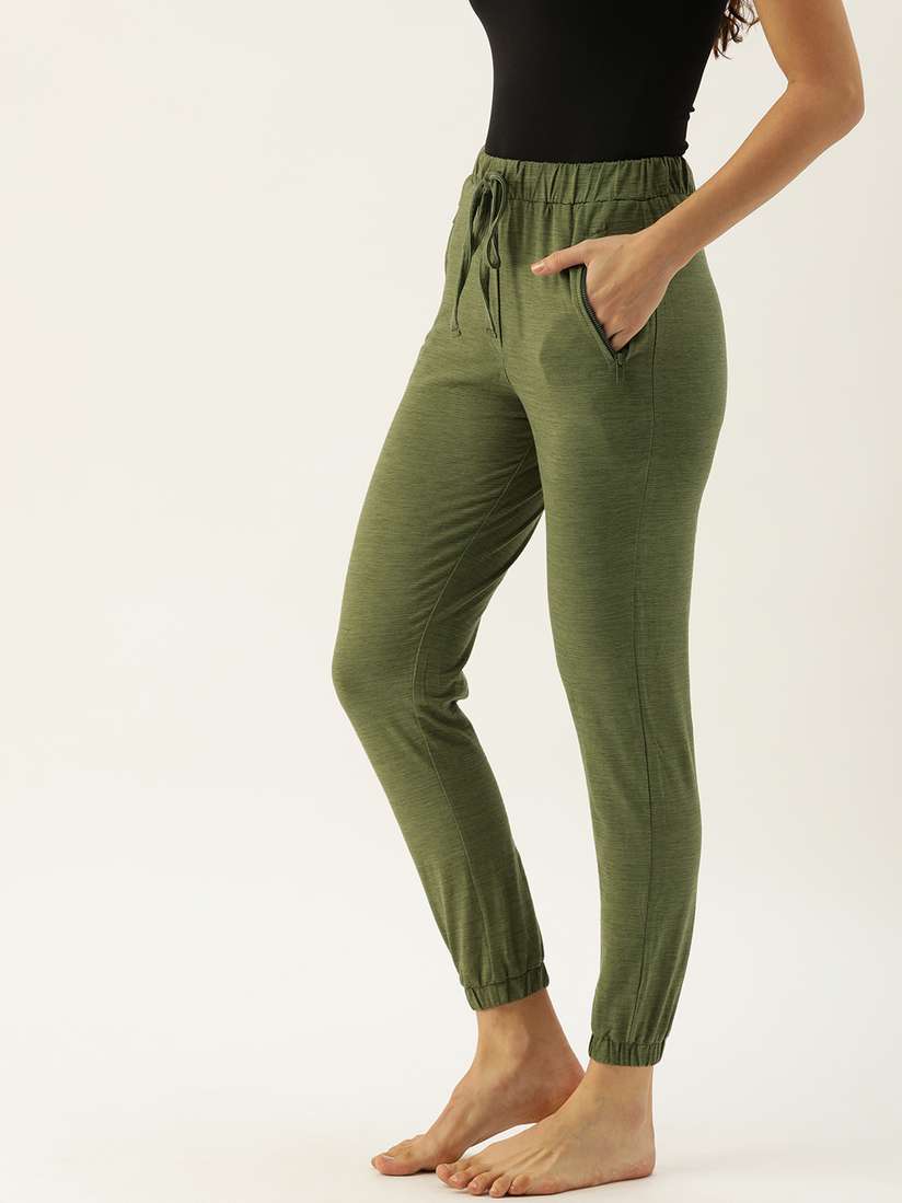 Buy Clt.s Women Olive Green Slim Fit Solid Lounge Pants - Lounge Pants for  Women 12059874 | Myntra