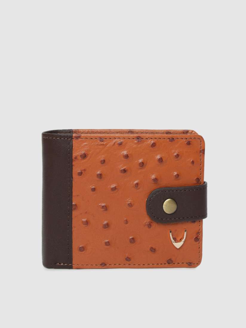 Buy Hidesign Men Tan Brown Ostrich Skin Textured Two Fold Leather Wallet Wallets for Men 12071842 Myntra