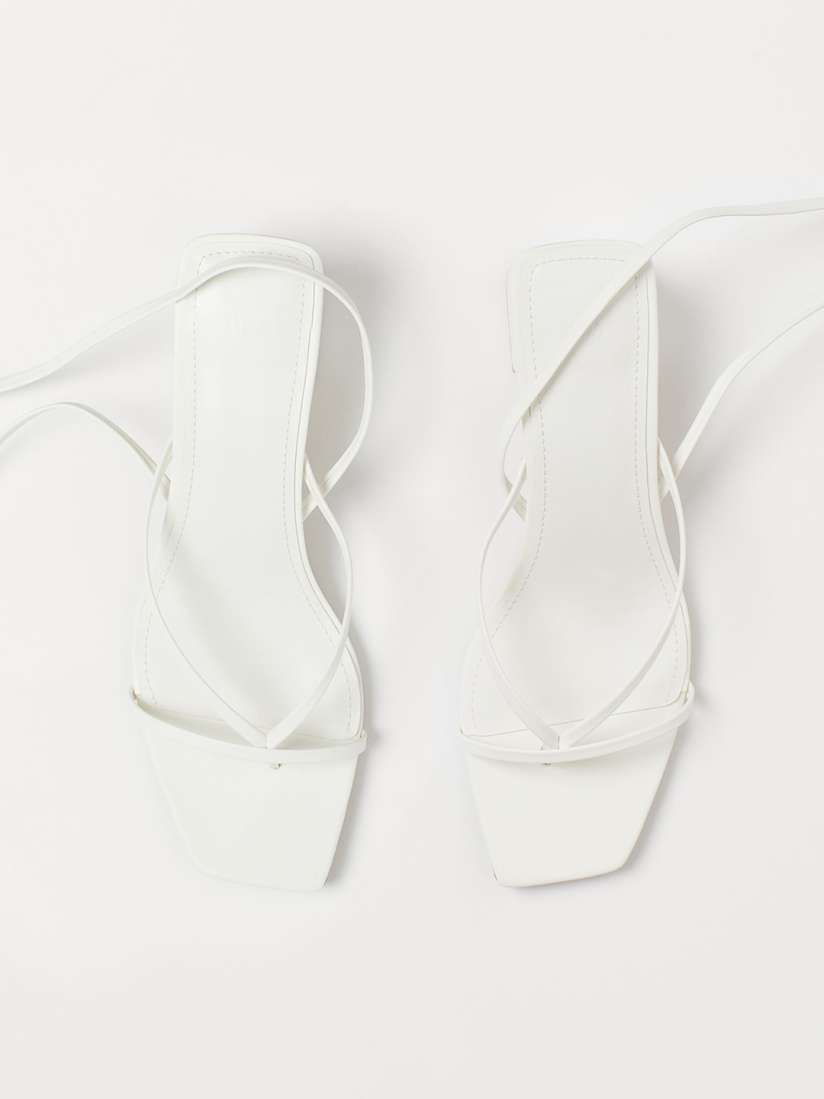H&m white heels clearance