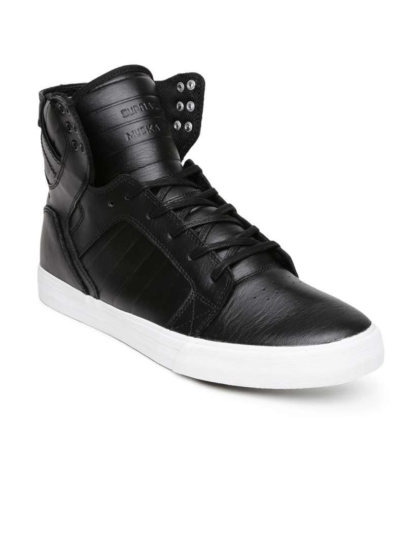 Buy Supra Men Black Skytop Leather Sneakers Casual Shoes for Men 1208370 Myntra