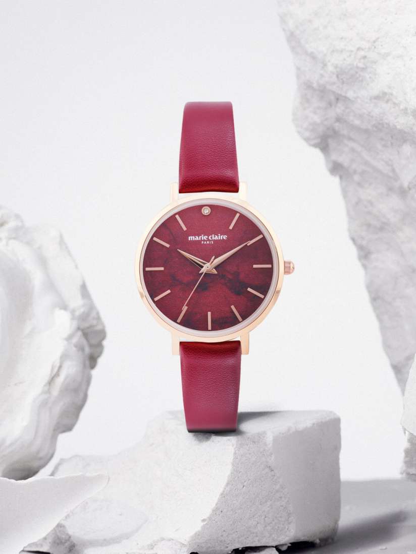 Buy Marie Claire Women Burgundy Analogue Watch MC SS20 006B Watches for Women 12090234 Myntra