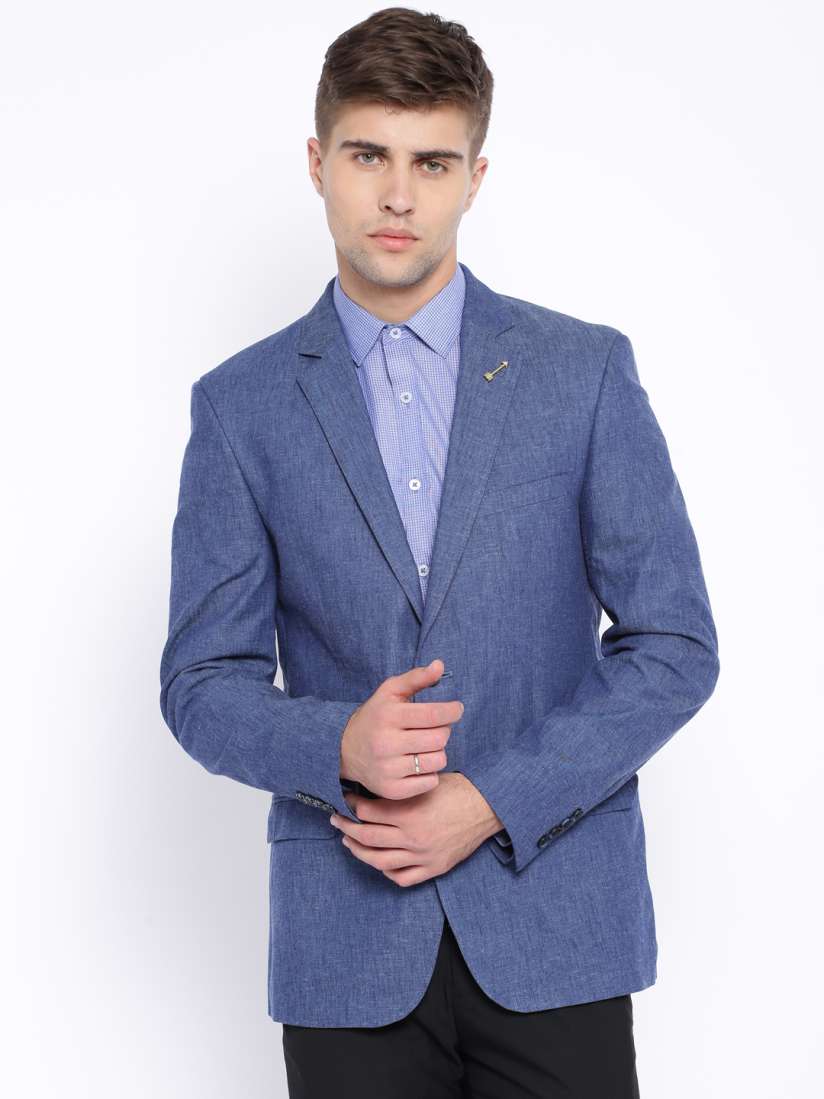 Buy Arrow Sport Blue Linen Blazer Blazers for Men 1209503 Myntra