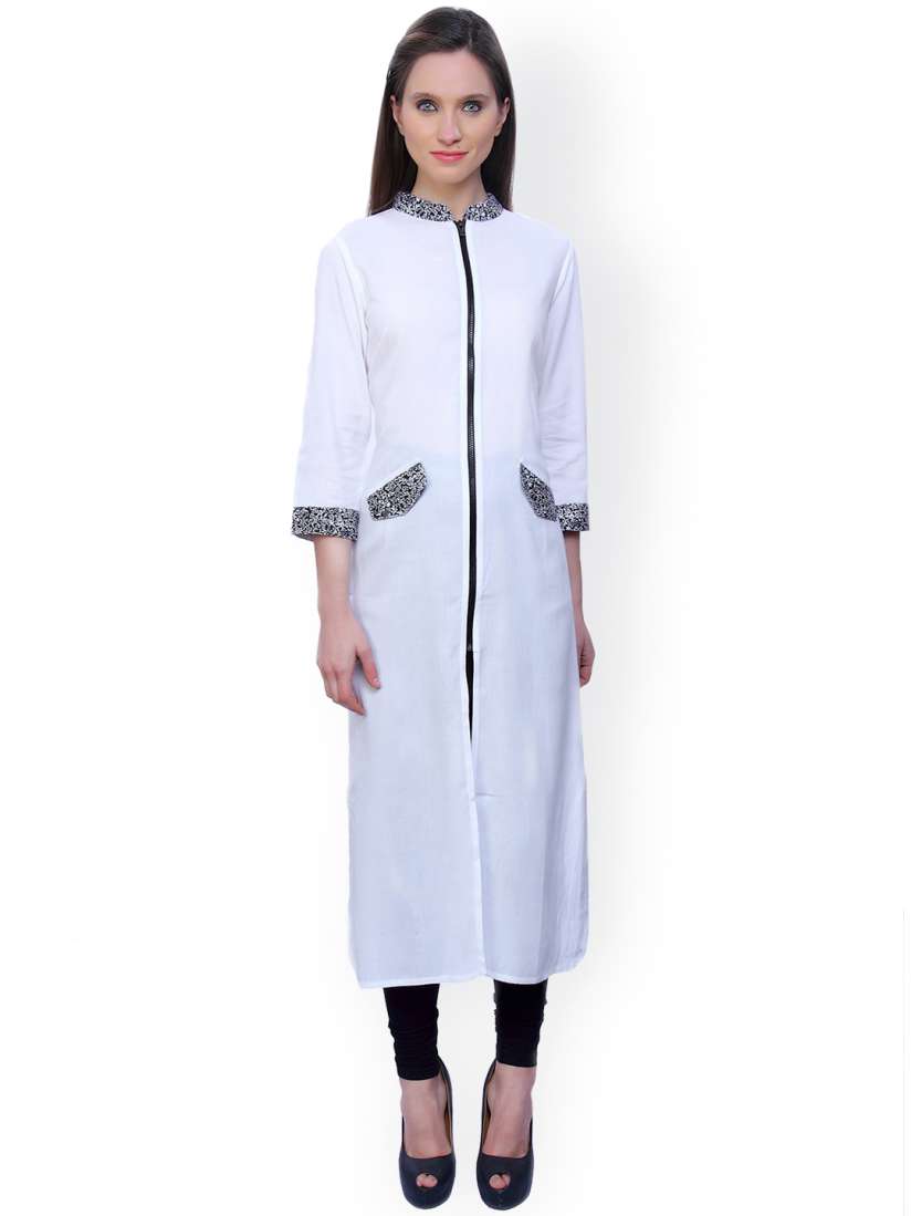 White kurtis on myntra discount
