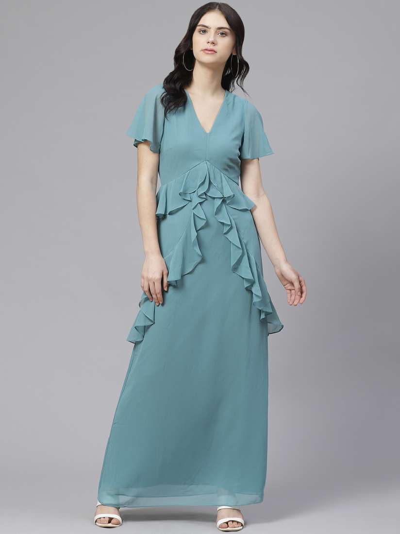 Dorothy perkins green maxi dress sales