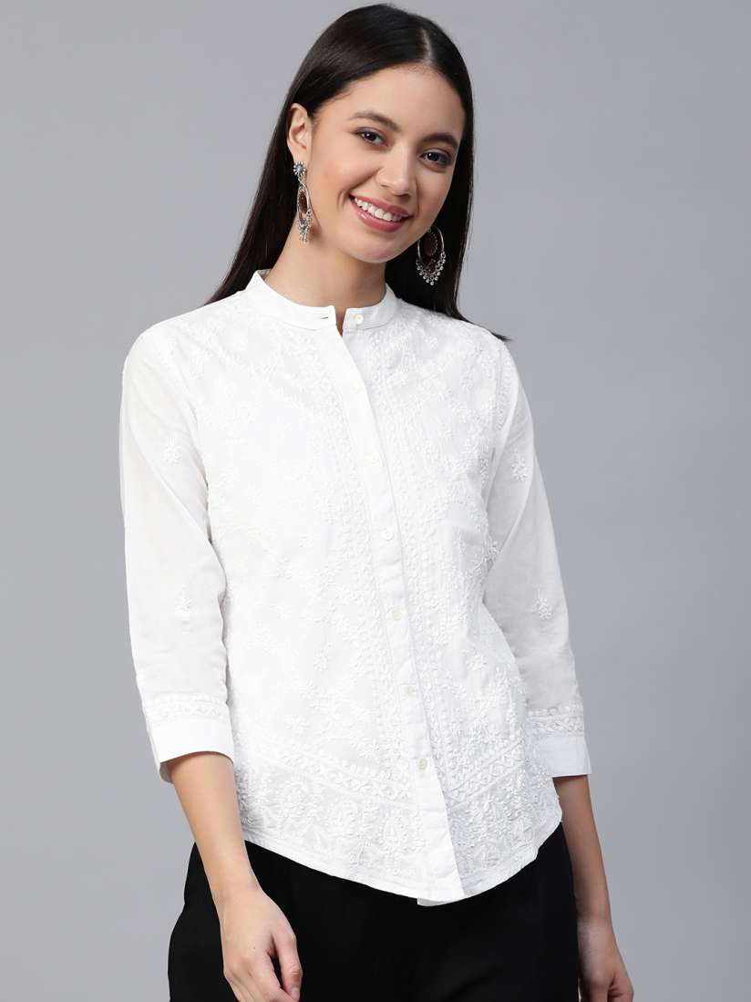 Myntra off white kurti cheap