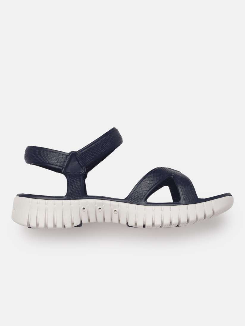 Smart navy blue sandals store
