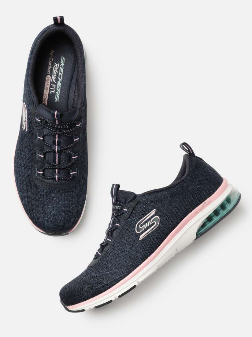 Buy Skechers Women Navy Blue SKECH AIR EDGE BRITE TIMES Slip on Sneakers Casual Shoes for Women 12140900 Myntra