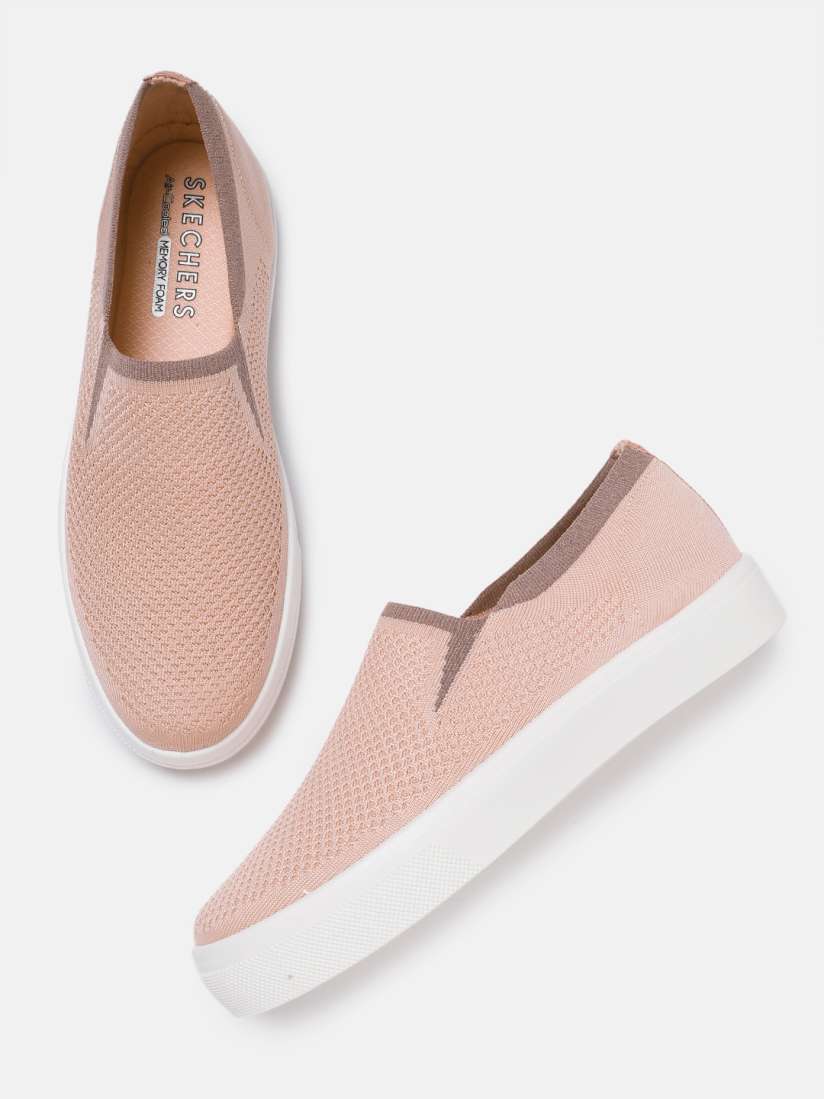 Skechers pink slip on shoes top