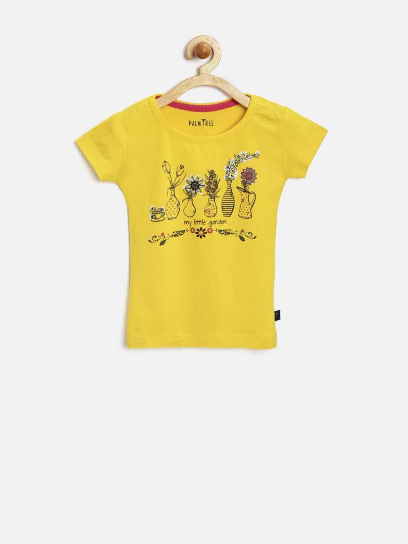 Buy Palm Tree by Gini Jony Girls Yellow Printed Top Tops for Girls 1214205 Myntra