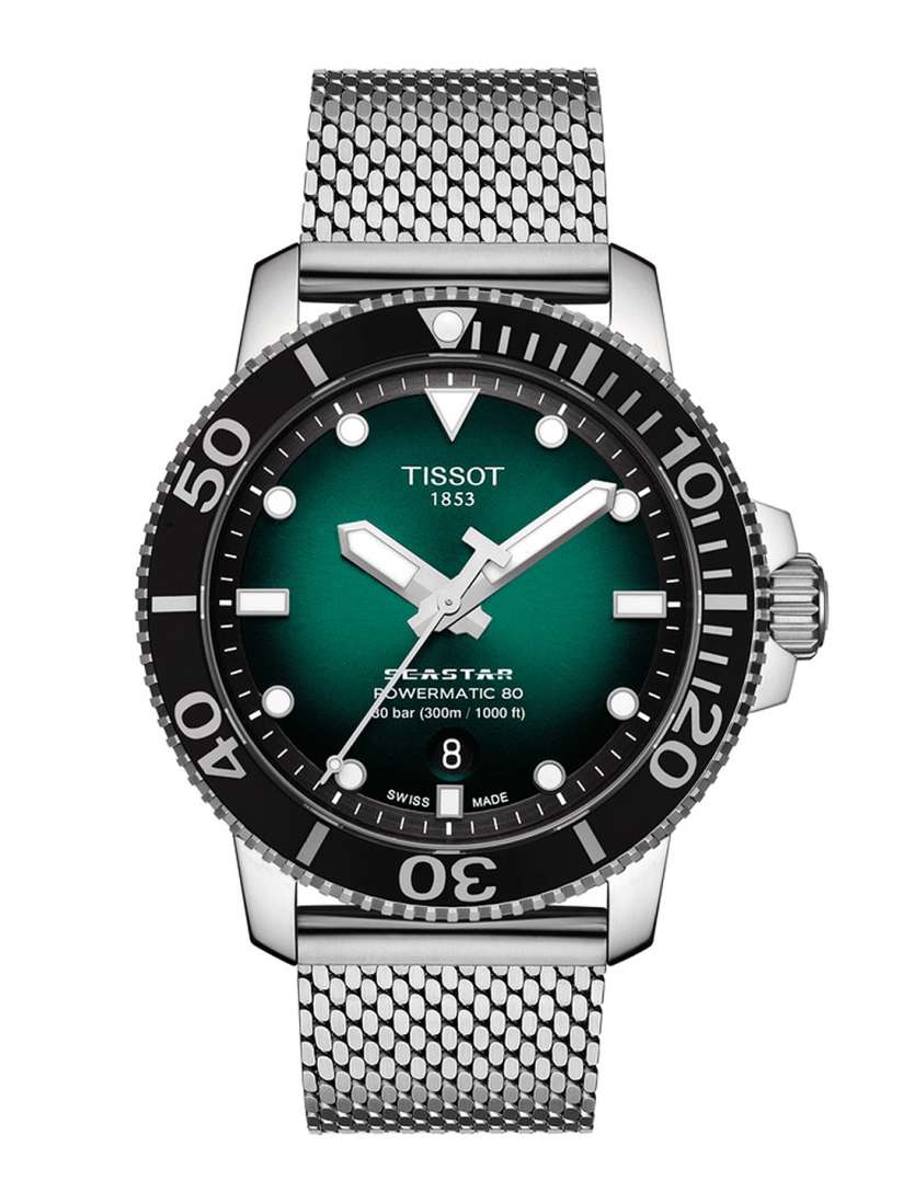 Buy TISSOT Men Green Seastar 1000 Powermatic 80 Analogue Watch T1204071109100 Watches for Men 12150146 Myntra