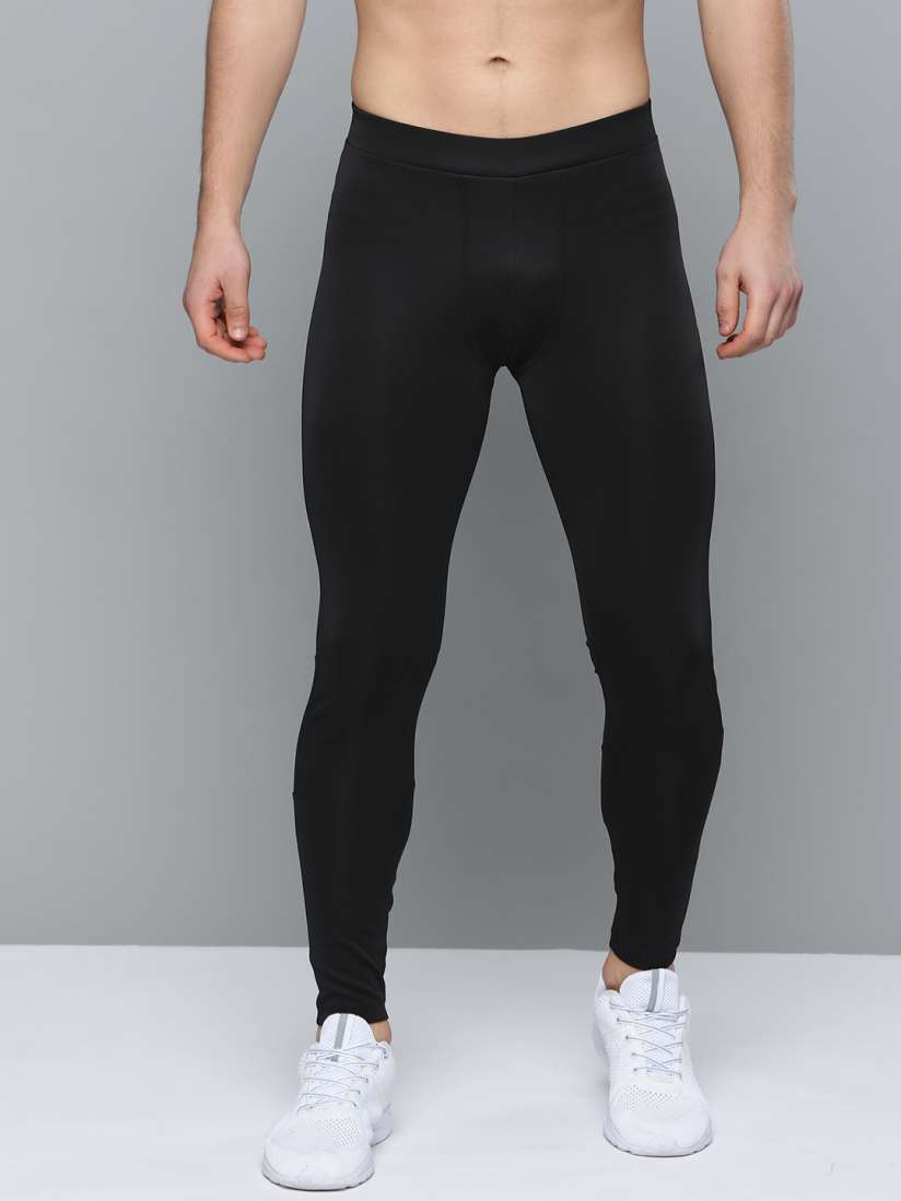 Buy HRX by Hrithik Roshan Men Jet Black Solid Rapid Dry Antimicrobial Training Tights Tights for Men 12156012 Myntra