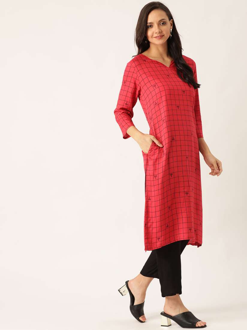 Sangria red kurta hot sale