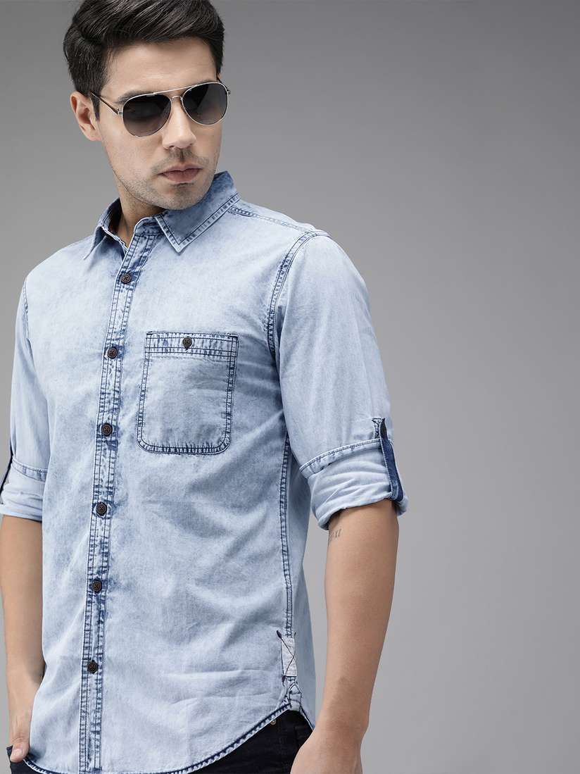 Roadster Buy Jeans Shirt Roadster Men Roadster Blue Denim Shirt