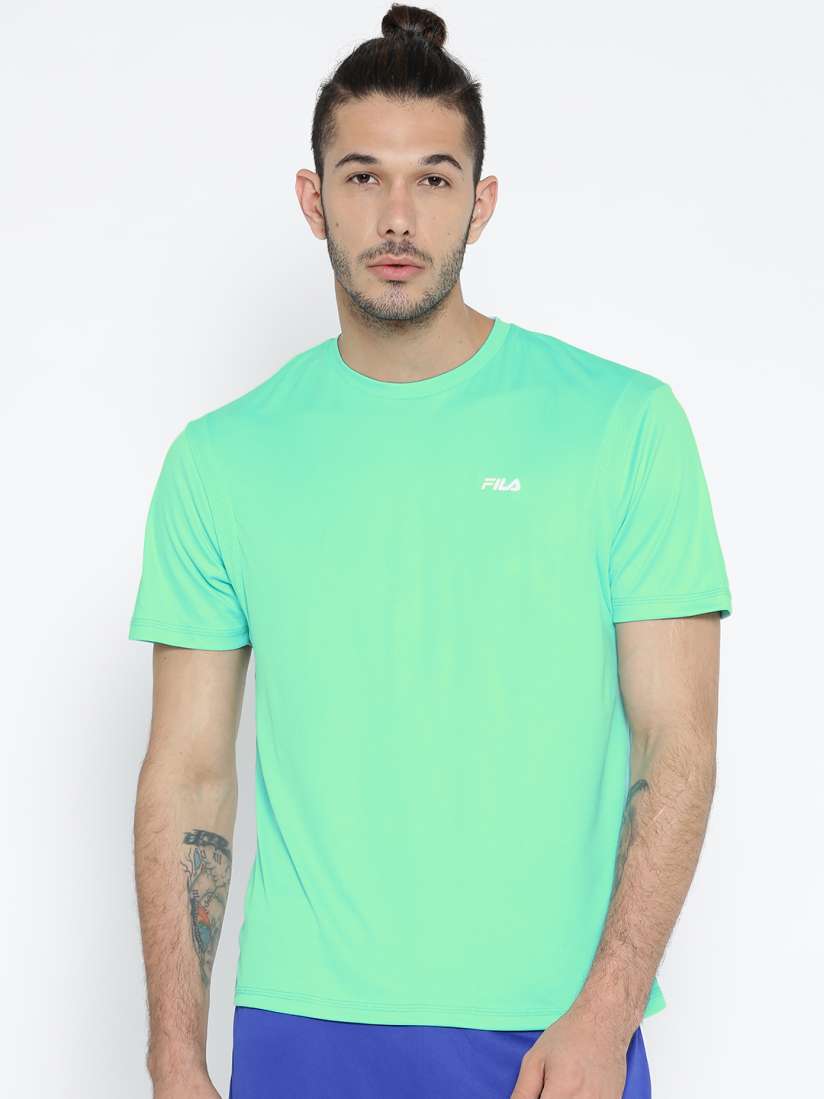 Buy FILA Mint Green DECIUS Polyester T shirt Tshirts for Men 1217109 Myntra