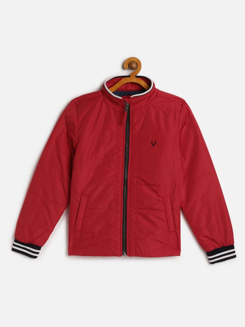 Buy Allen Solly Junior Boys Red Solid Padded Jacket Jackets for Boys 12183900 Myntra