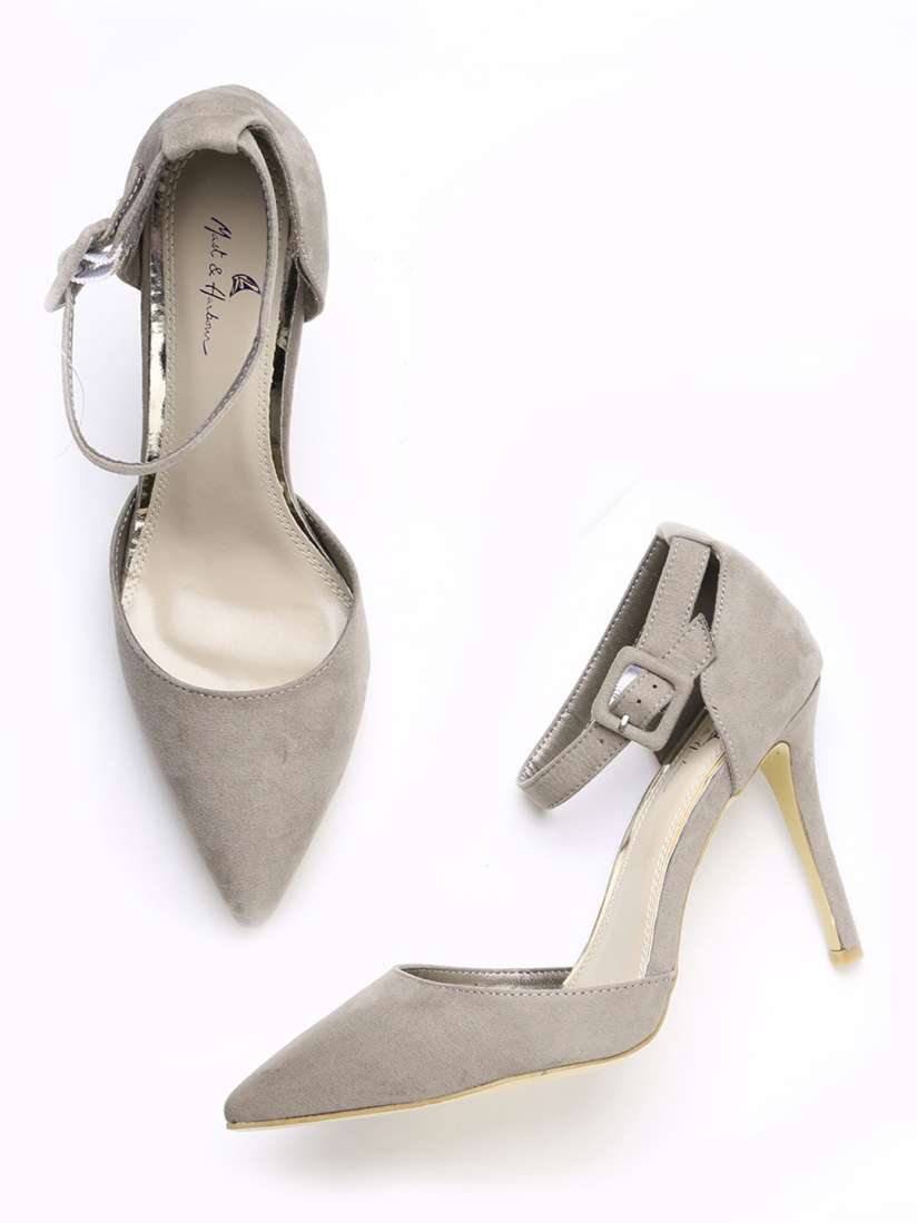 Buy Mast Harbour Women Grey Stilettos Heels for Women 1219969 Myntra