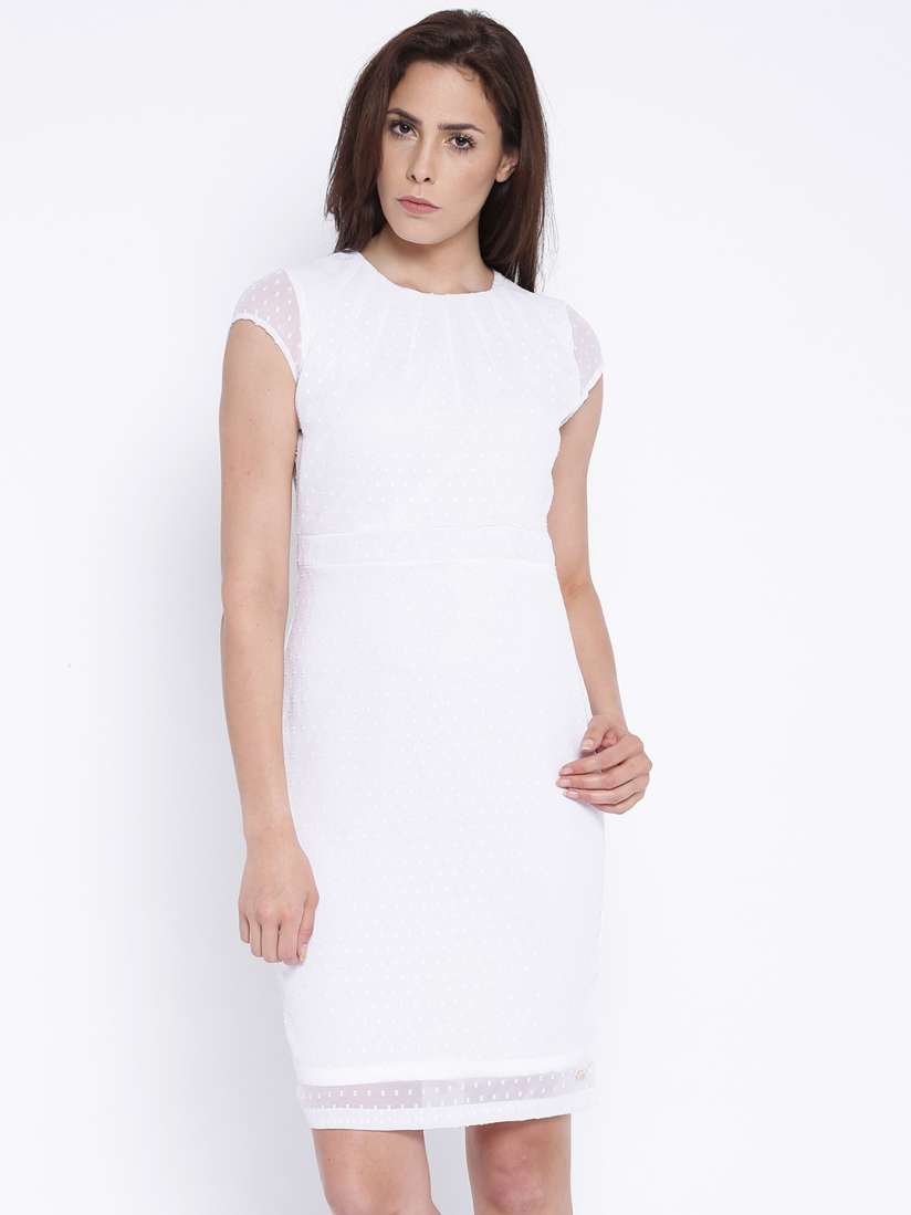 Buy Park Avenue Woman White Sheath Dress Dresses for Women 1222839 Myntra