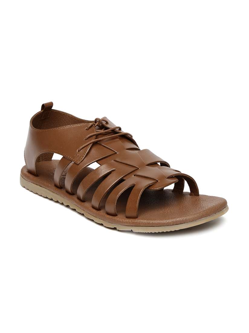 Buy Estd. 1977 Men Brown Leather Sandals Sandals for Men 1223006 Myntra