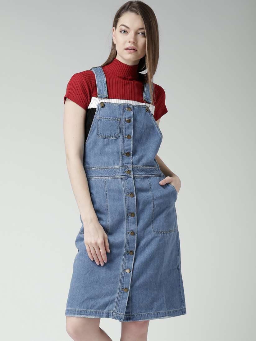 Forever 21 dungaree dress top
