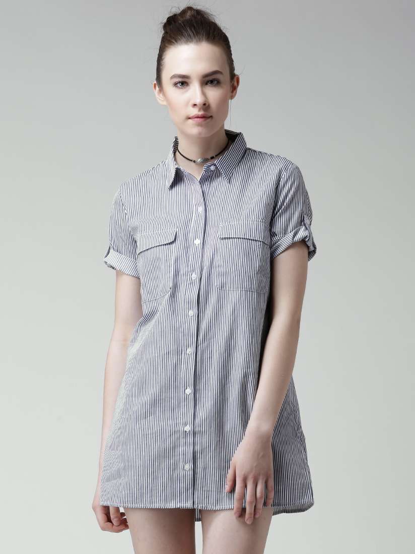 Forever 21 striped button down dress cheap