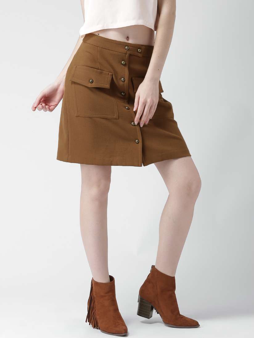 Myntra Tan Skirt Forever 21 Buy FOREVER 21 Brown Mini A Line Skirt