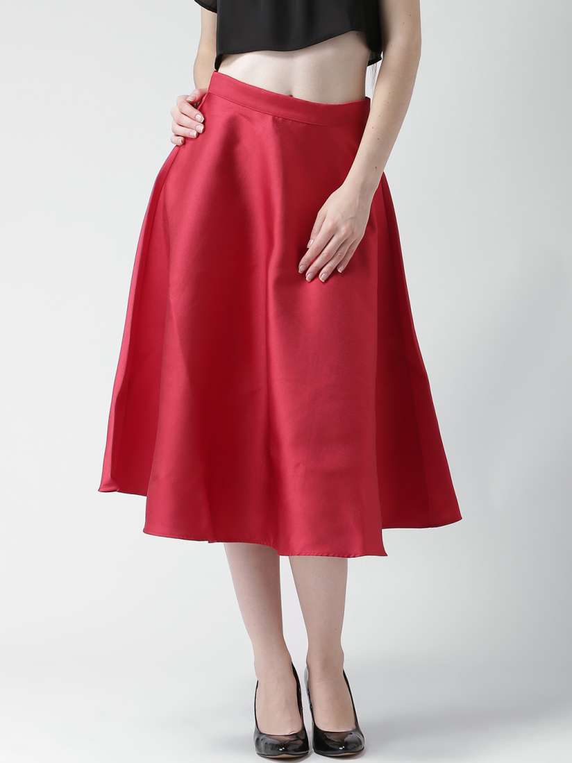 Red skirt myntra cheap