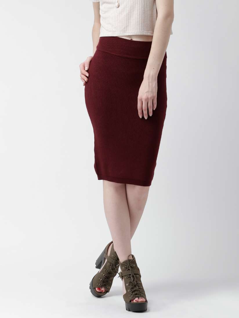 Maroon skirt forever 21 clearance