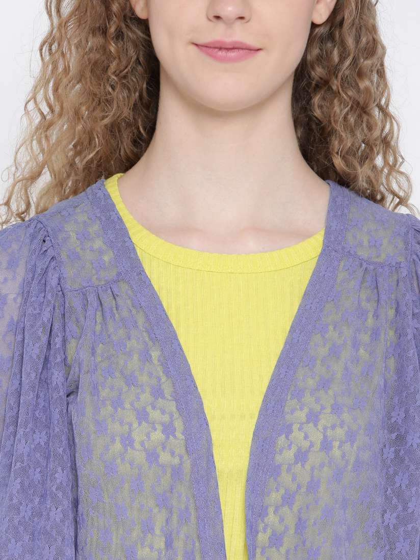 Purple lace shrug deals