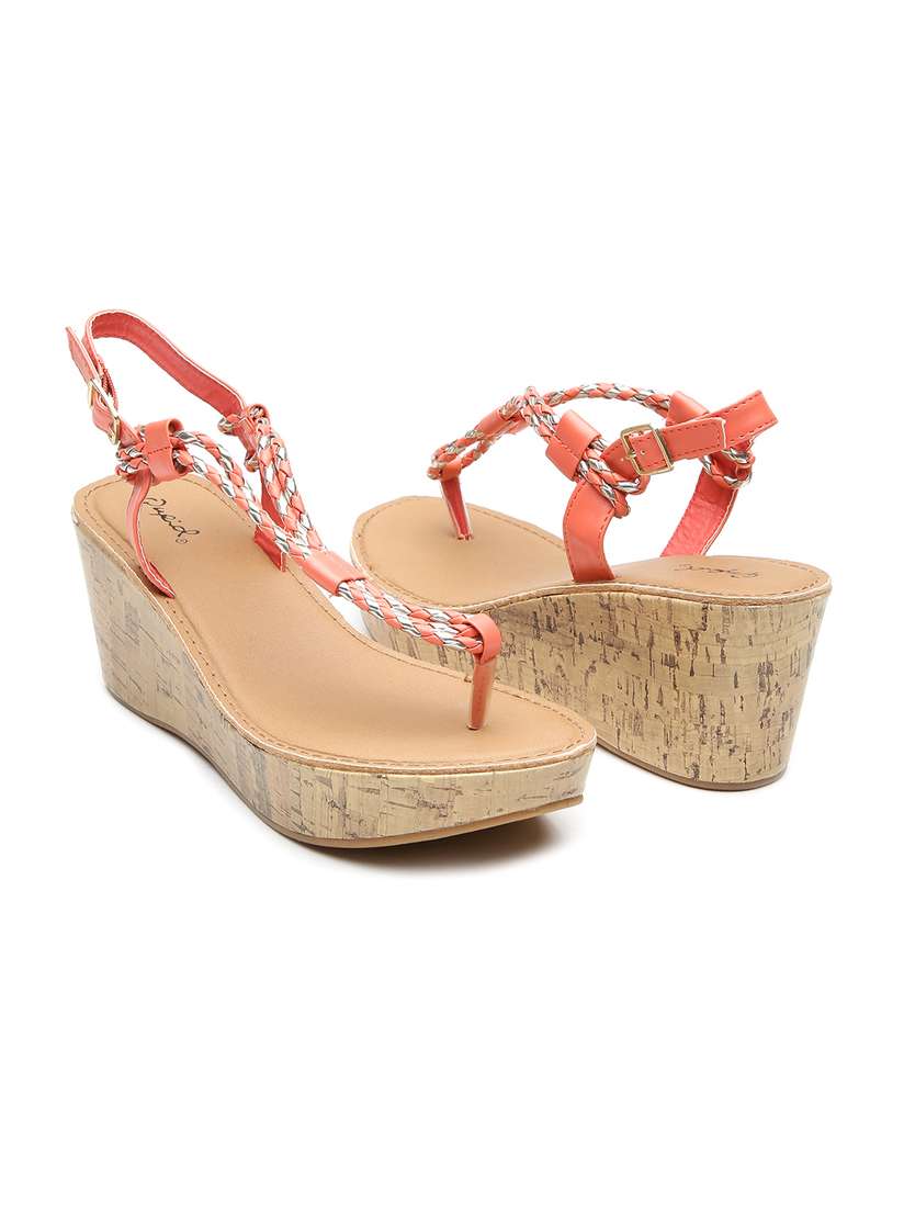 Qupid Wedges Wedges With Clear Strap