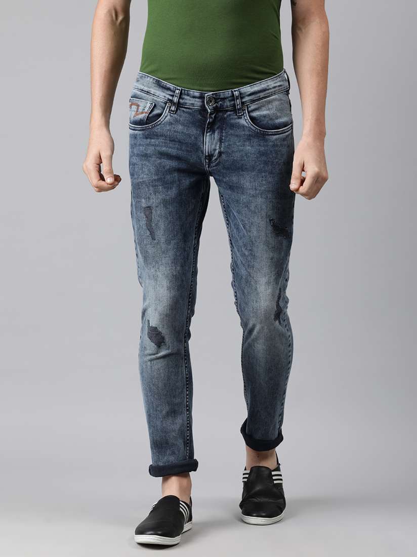 Buy SPYKAR Men Blue Skinny Fit Low Rise Mildly Distressed Jeans Jeans for Men 12274456 Myntra