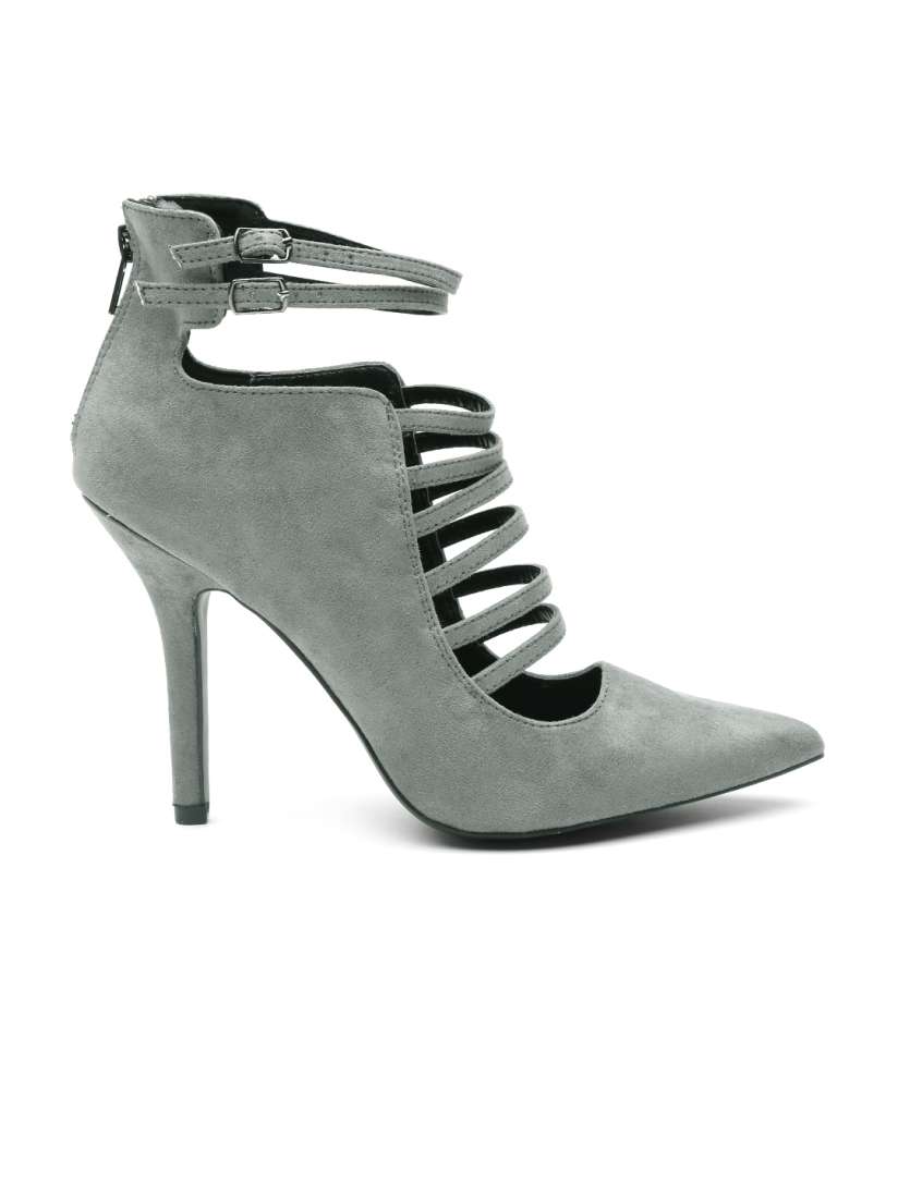 Buy Qupid Women Grey Strappy Heels Heels for Women 1227470 Myntra