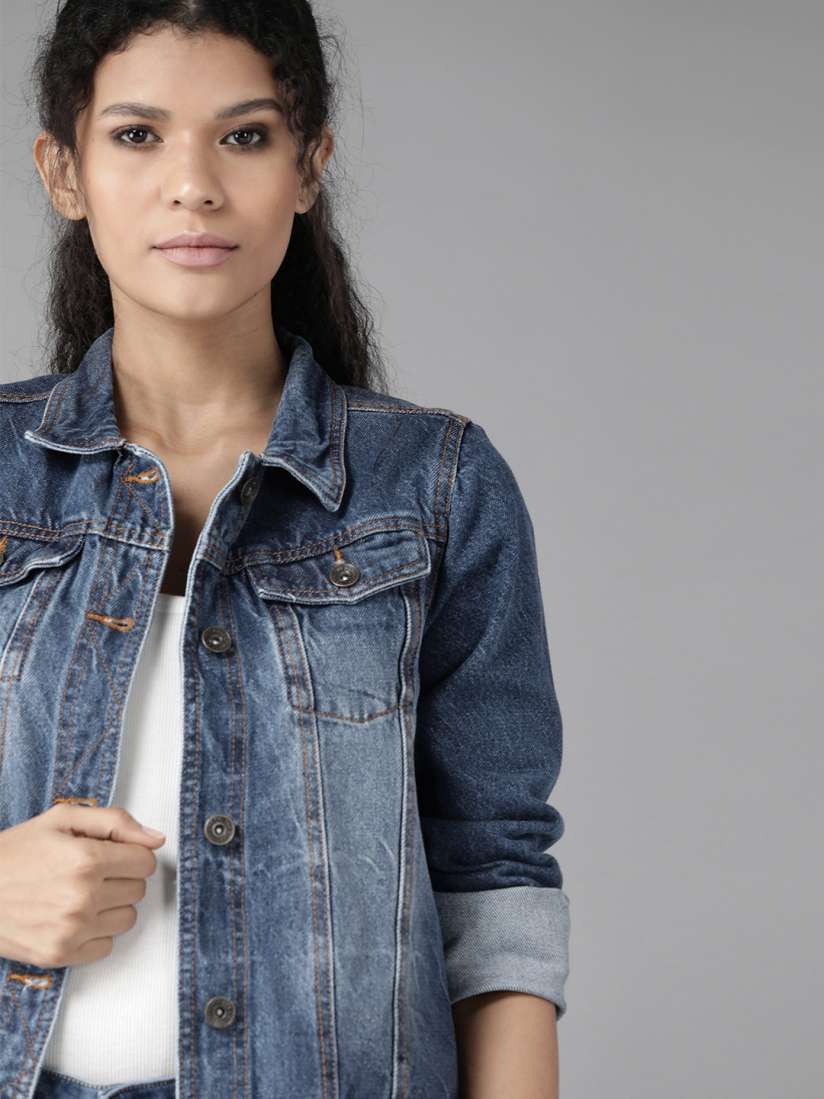 Myntra denim jacket for women deals