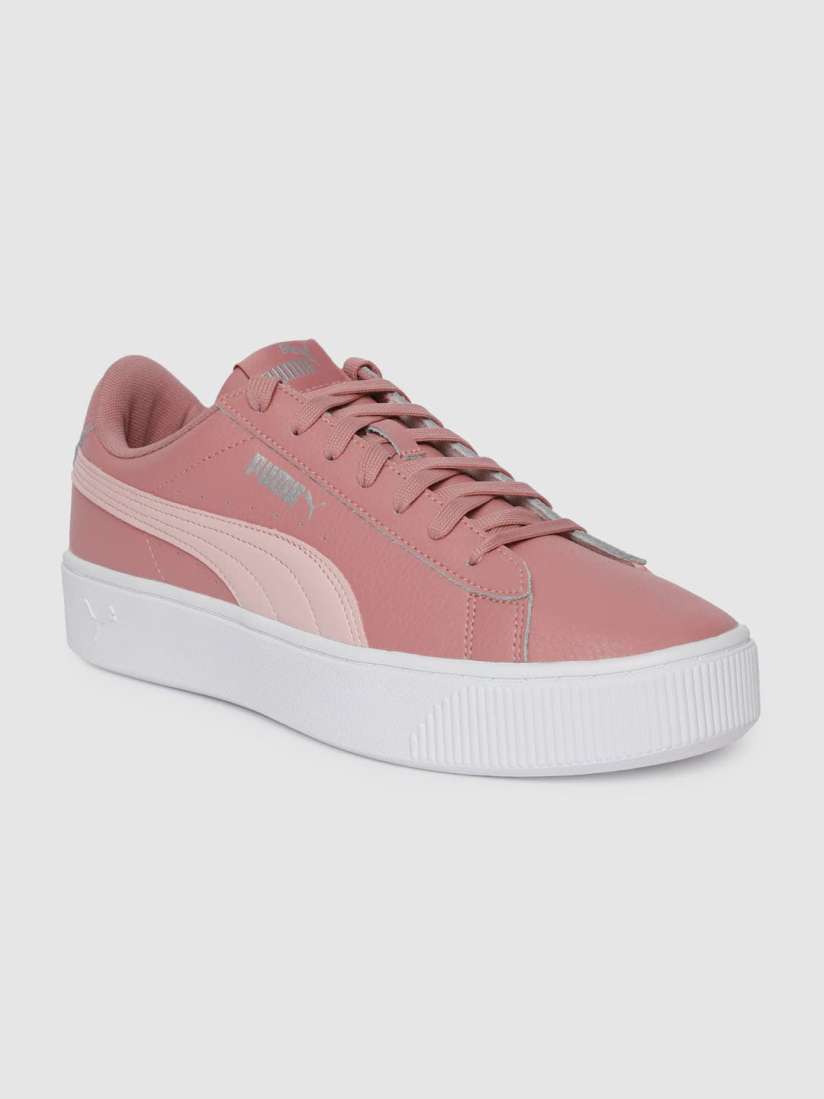 Buy Puma Women Pink Solid Vikky Stacked Sneakers Casual Shoes for Women 12281262 Myntra