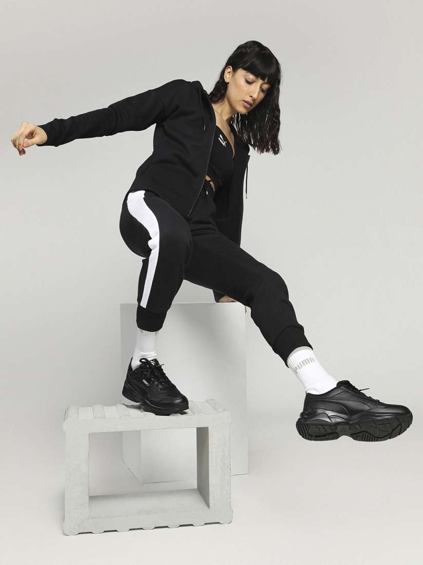 Puma womens sneakers black top