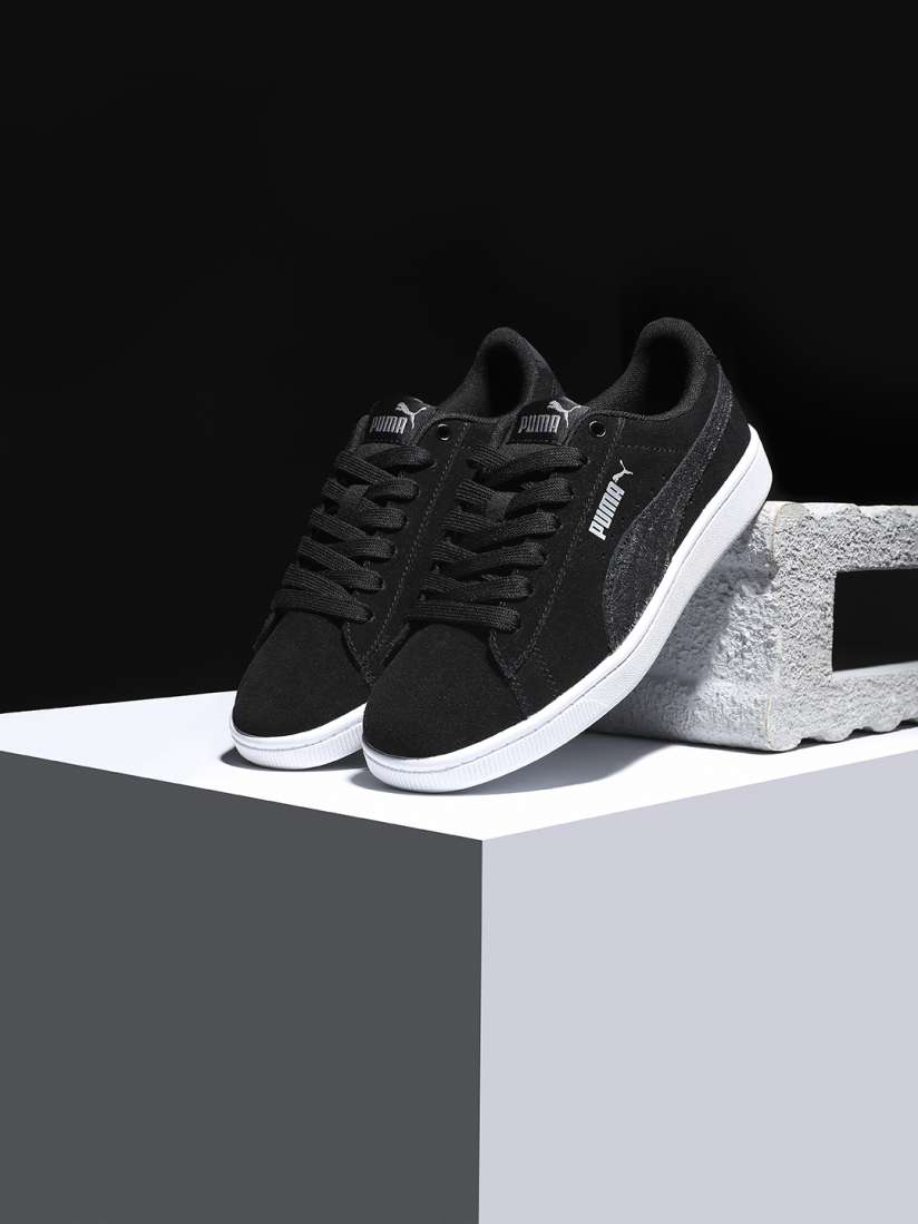 Girls black puma shoes cheap
