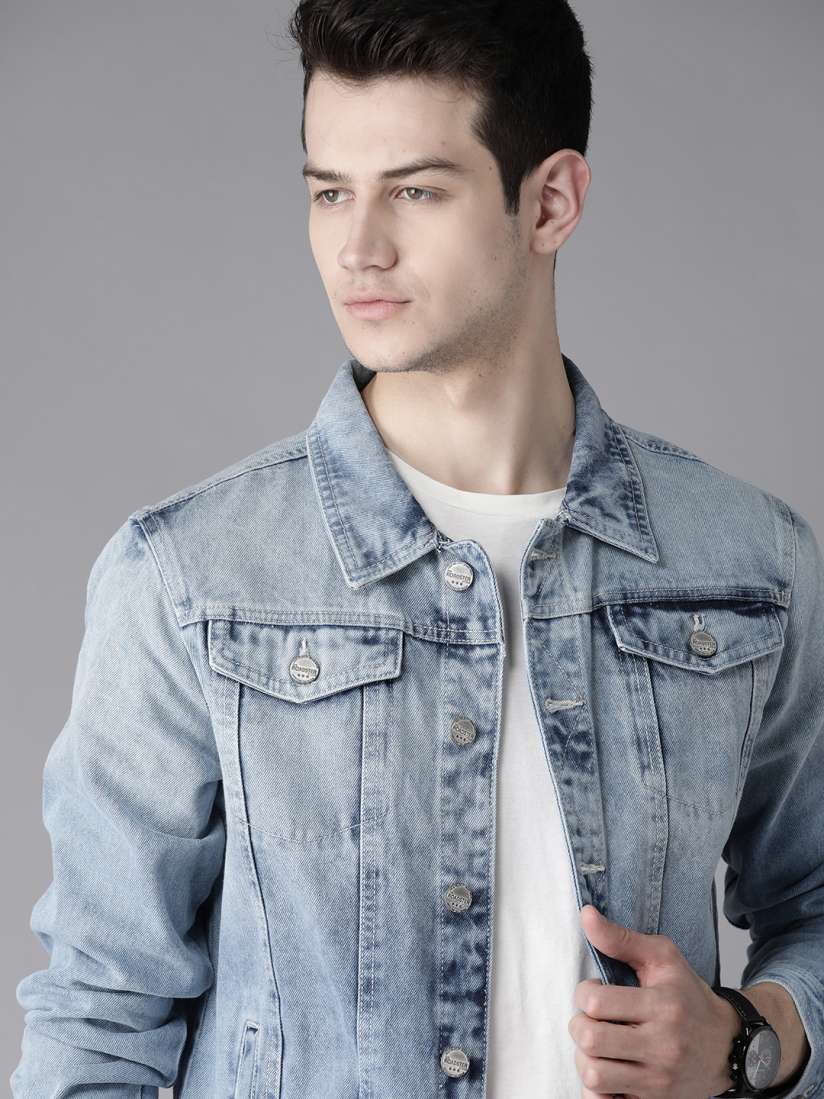 Denim jacket men myntra hotsell