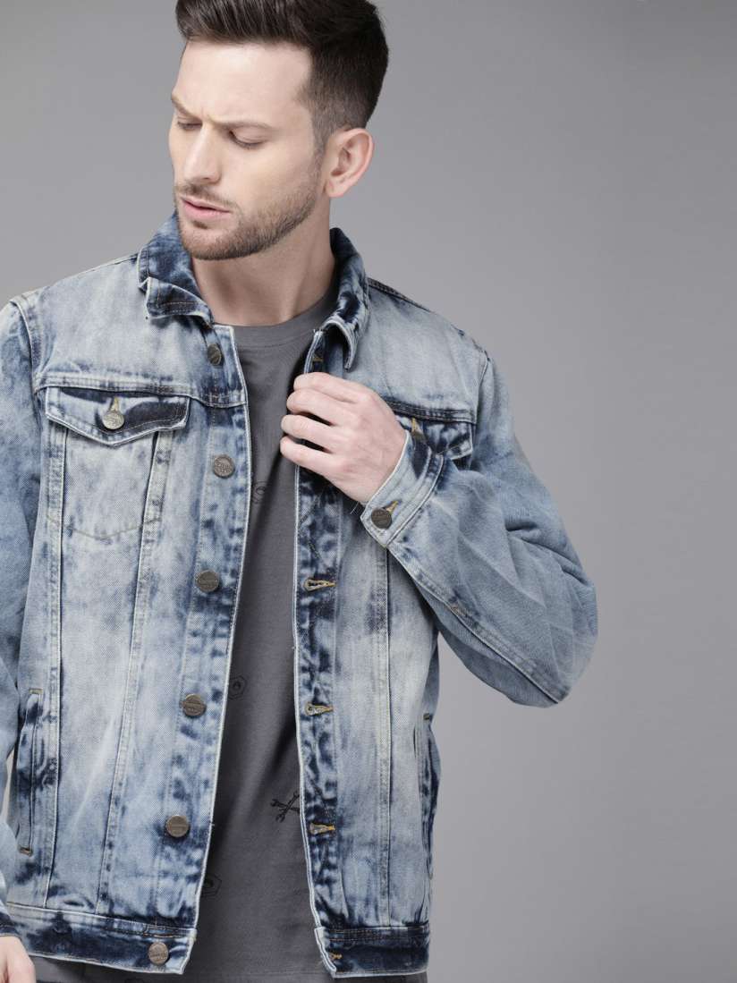 Denim jacket men myntra top